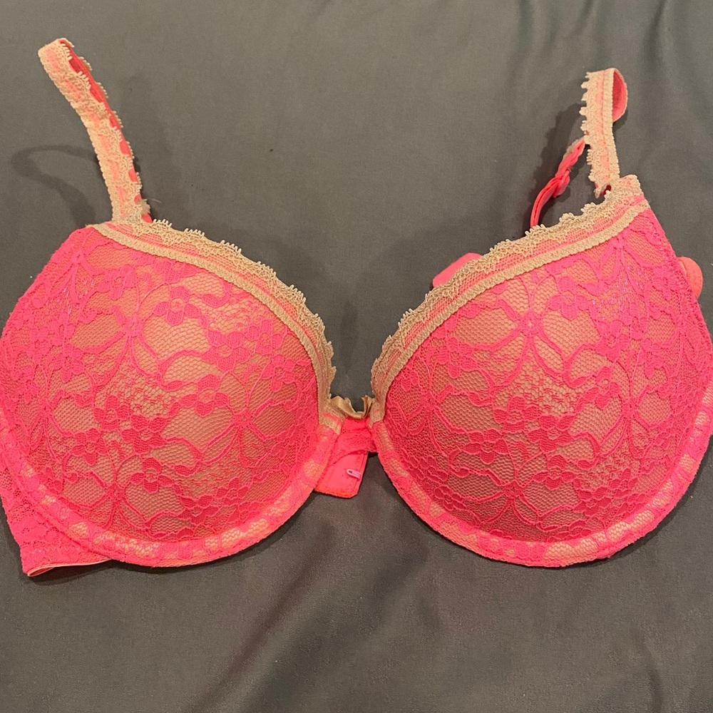 Aerie Hot Pink Lace Bridget Bra 34B